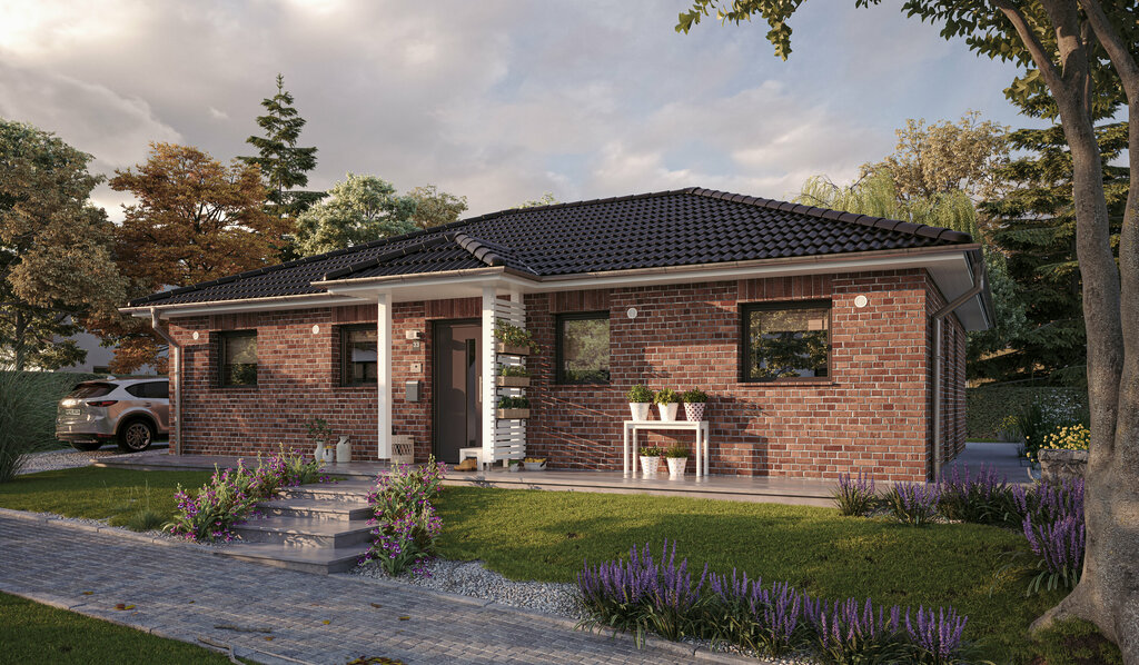 Bungalow-110-Vordach-Klinker