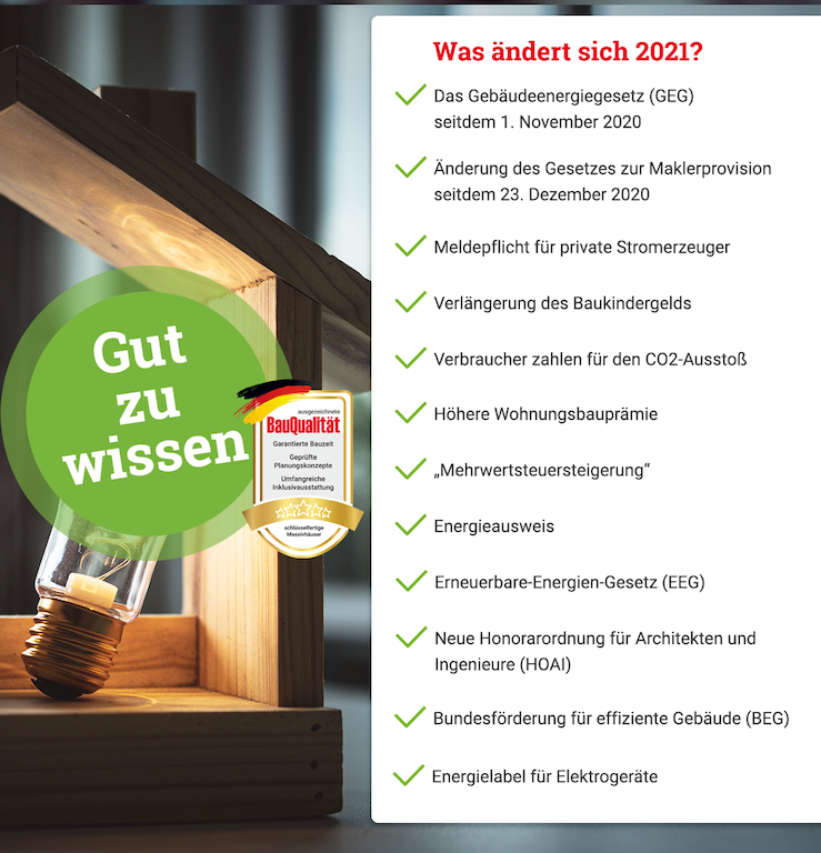 Das ändert sich 2021 für Bauherren.