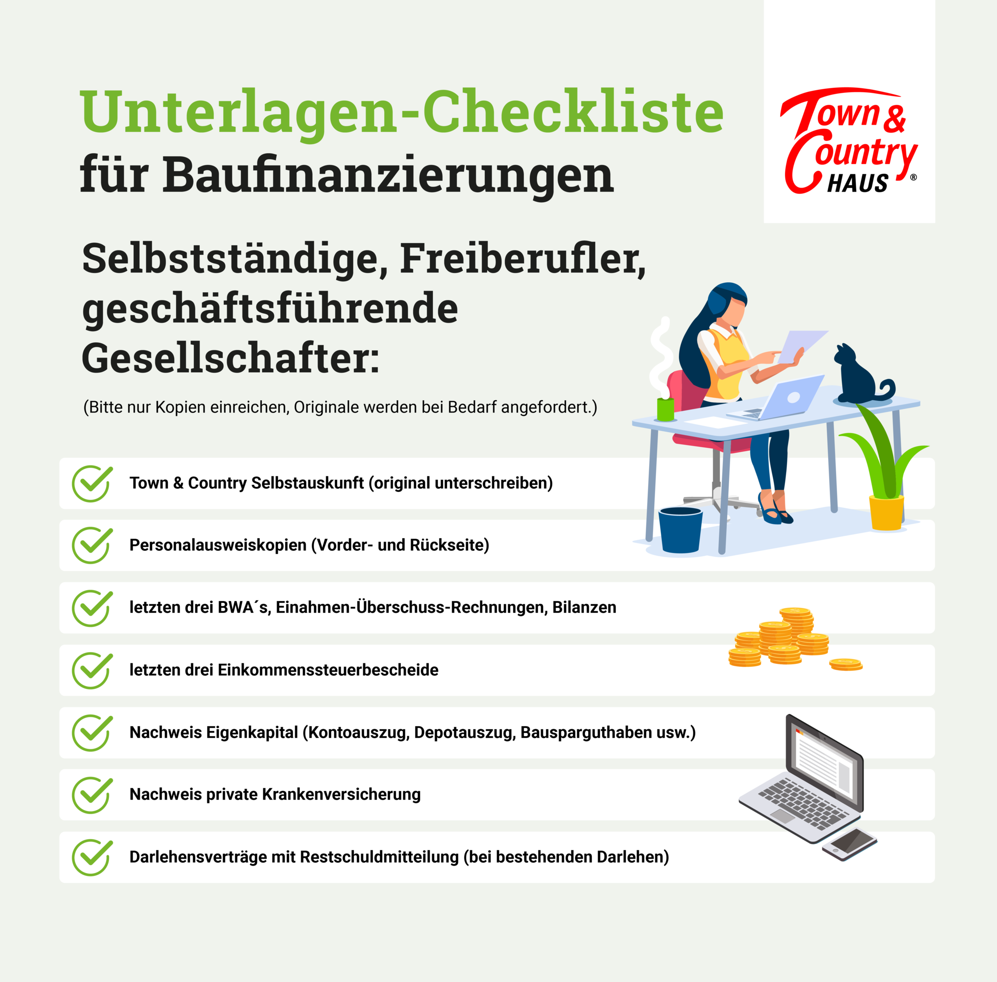 Infografik-Checkliste-Unterlagen-Baufinanzierung-Selbststaendig