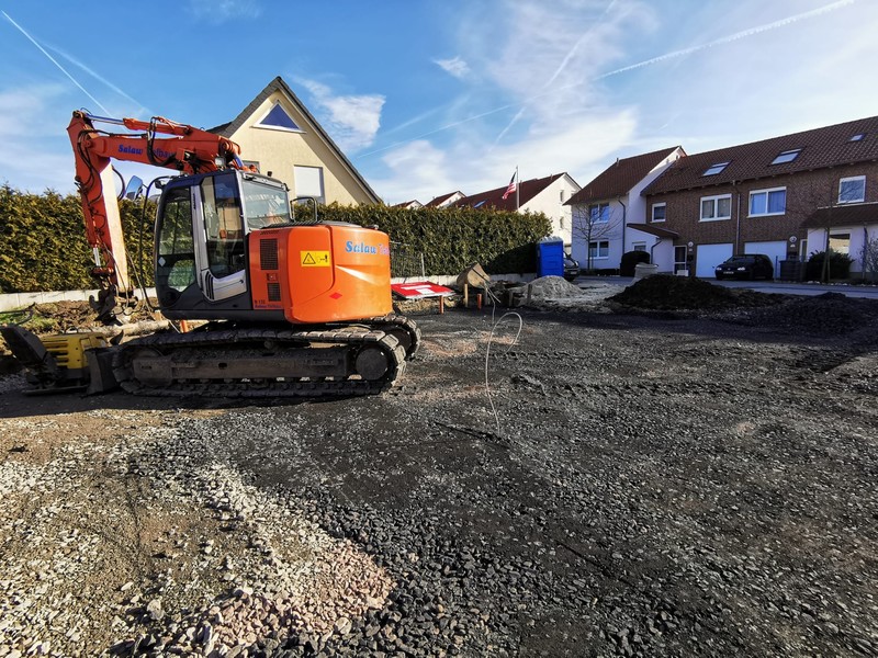 Fertiges Schotterpolster - Der Beginn des Hausbaus
