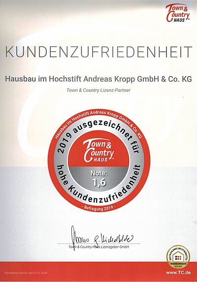 Note 1,6 für hervorragende Kundenzufriedenheit