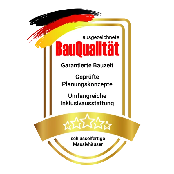 Ausgezeichnete Bauqualität für schlüsselfertige Massivhäuser