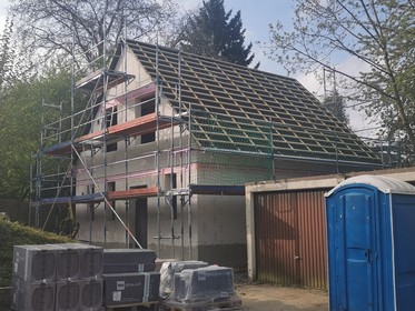 Richtfest für eine modernes Haus