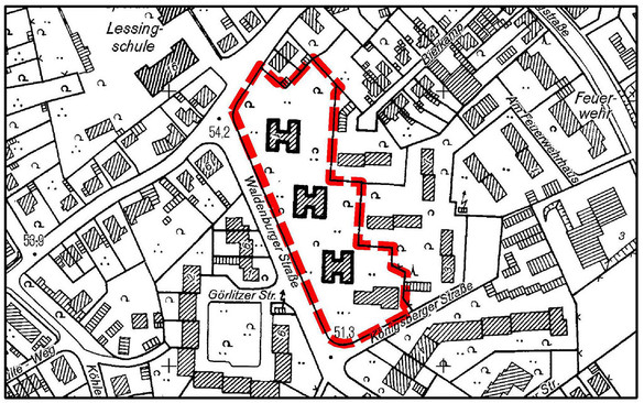 Lageplan Neubaugebiet Waldenburger Strasse
